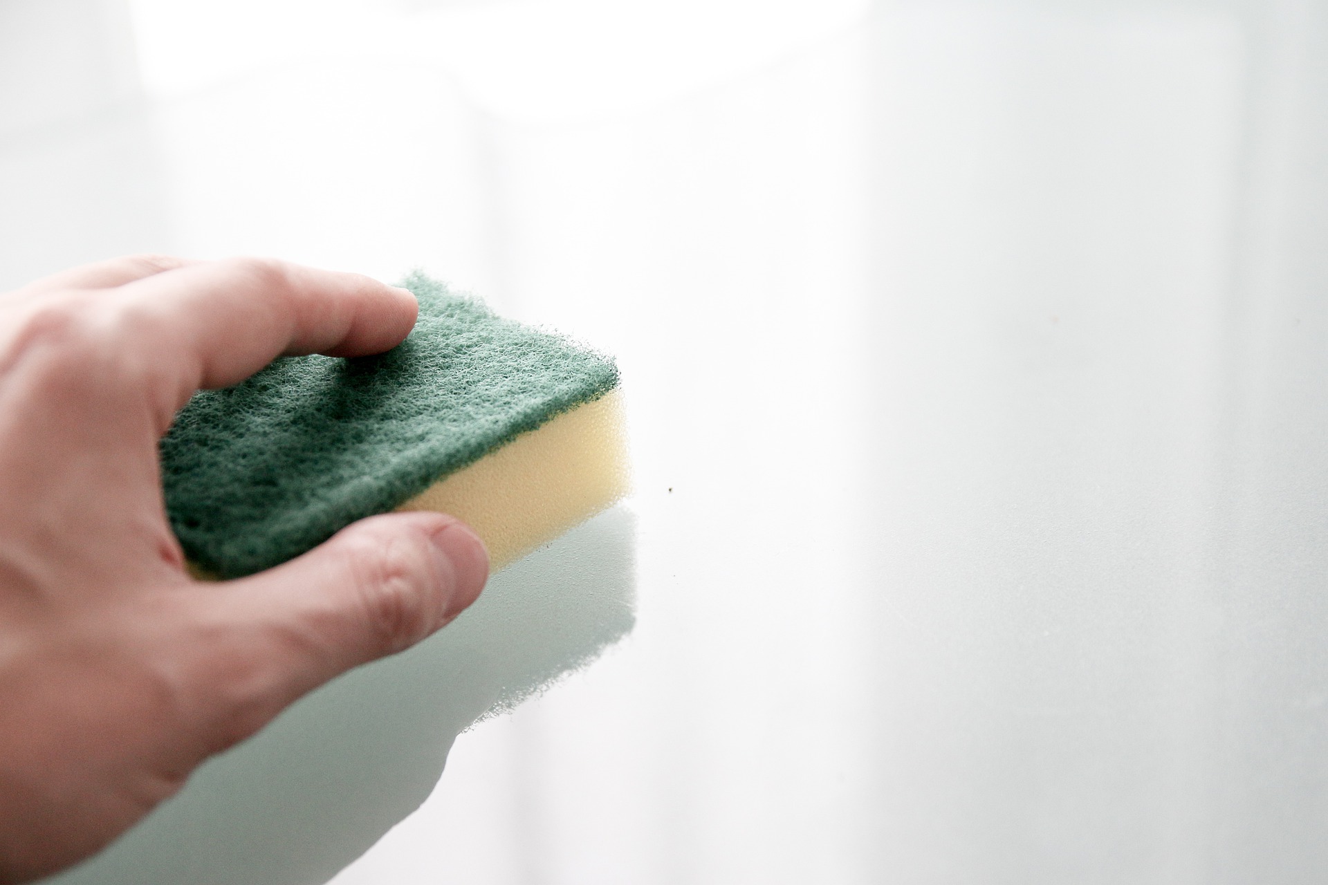 zachte spons schoonmaken
